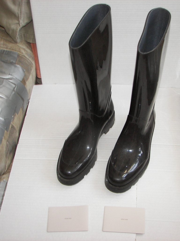 Gucci Black Rubber Rain Boots Size 38 Gg Patterned With Tag And Dust Bag